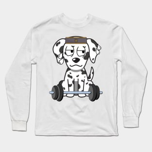 Funny dalmatian is exercising Long Sleeve T-Shirt